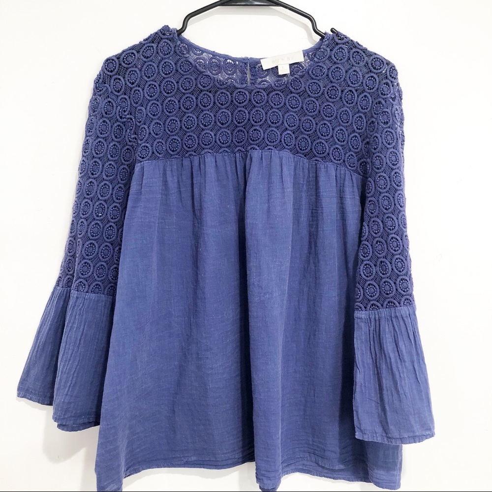 Anthropologie Eri + Ali Bell Sleeve Top